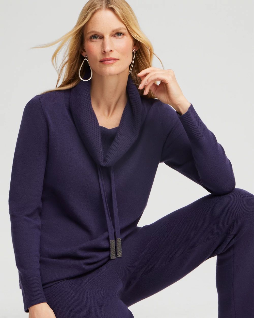 Zenergy Luxe® Cashmere Blend Cowl Sweater