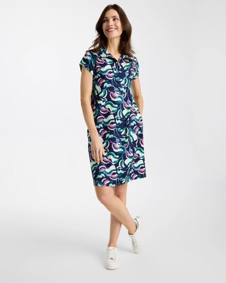 Zenergy® UPF Blooms Polo Dress click to view larger image.