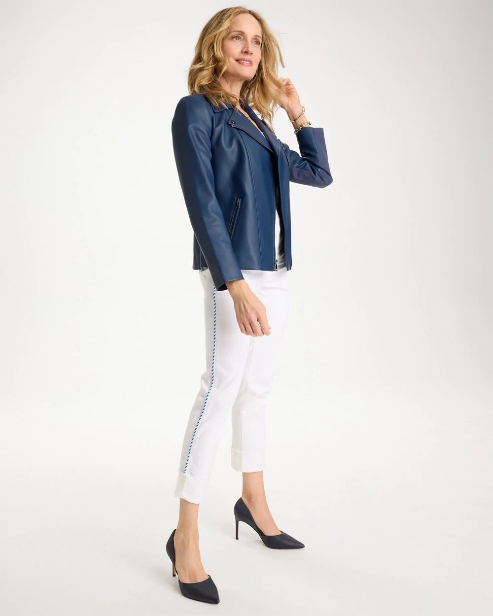 Girlfriend Roll Cuff Crop Jeans click to view larger image.