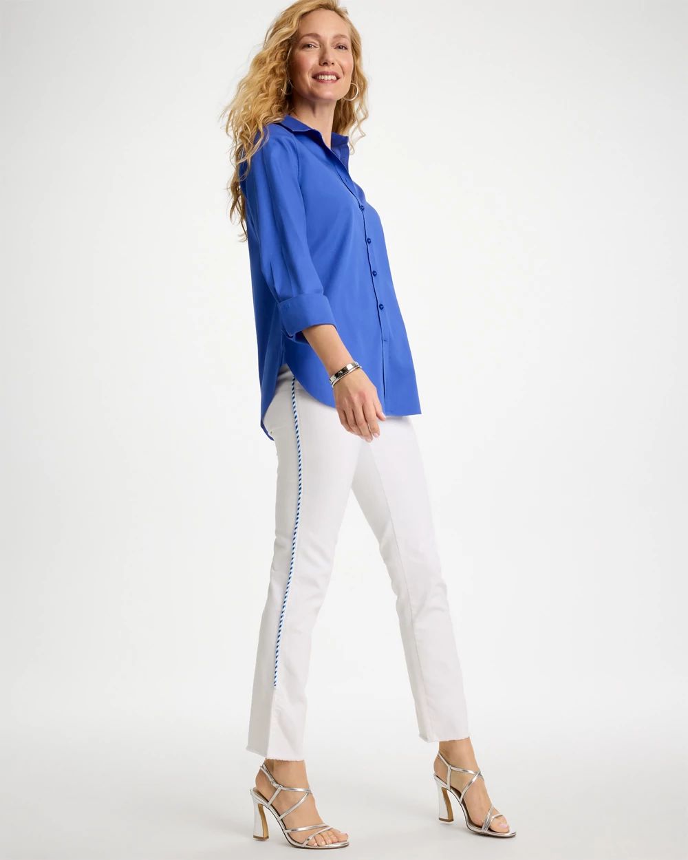 Girlfriend Roll Cuff Crop Jeans