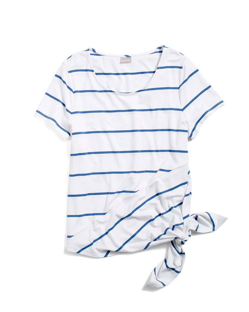 Striped Side-Tie Tee