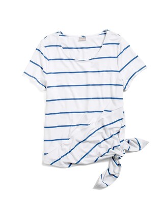 Striped Side-Tie Tee