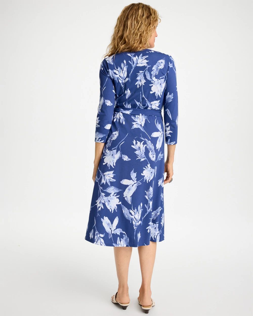 Ponte Cotton Surplice Maxi Dress click to view larger image.