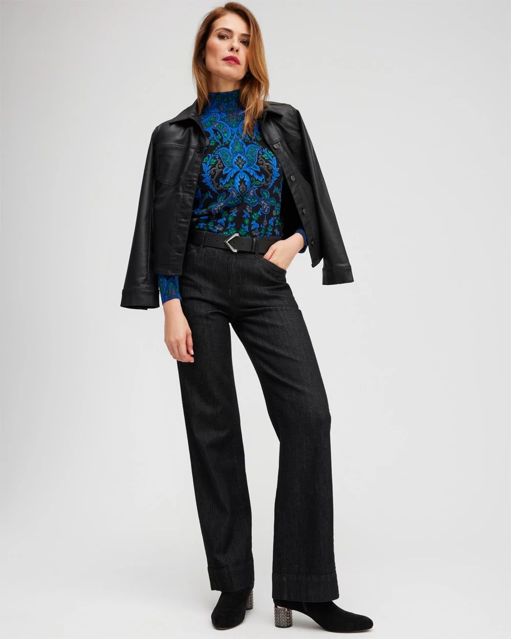ECOVERO Medallion Turtleneck Sweater