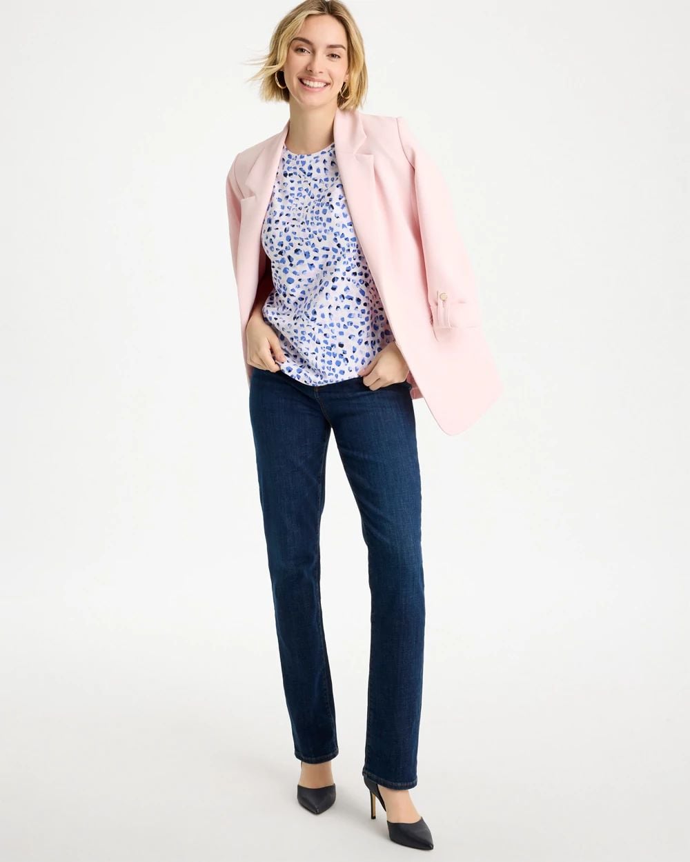 Murano Cotton Stretch Cap Sleeve Tee click to view larger image.