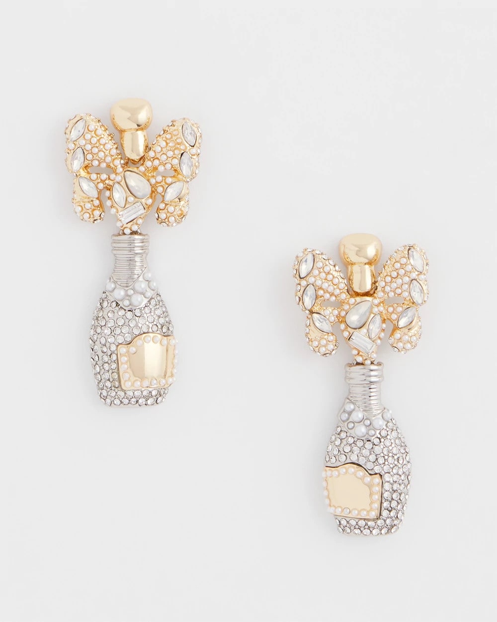 Champagne Bottle Drop Earrings