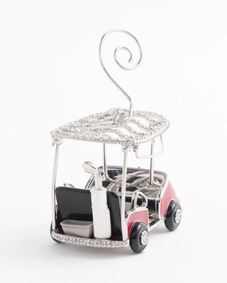 Red Rhinestone Golf Cart Ornament