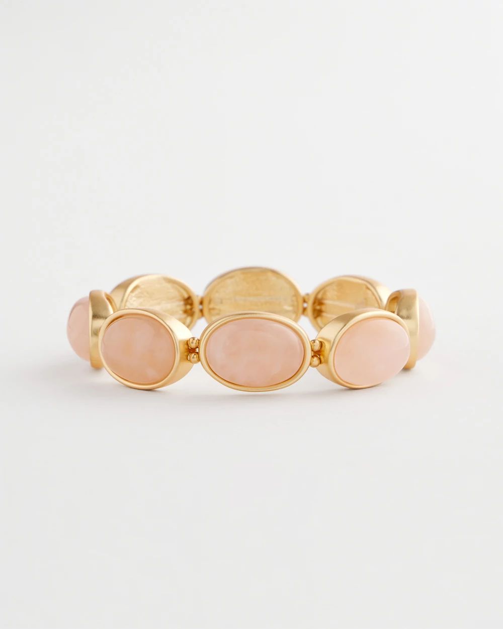 Faceted Quartz Stone Stretch Bracelet