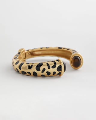 Chico's Originals Animal Print Hinge Cuff Bracelet click to view larger image.