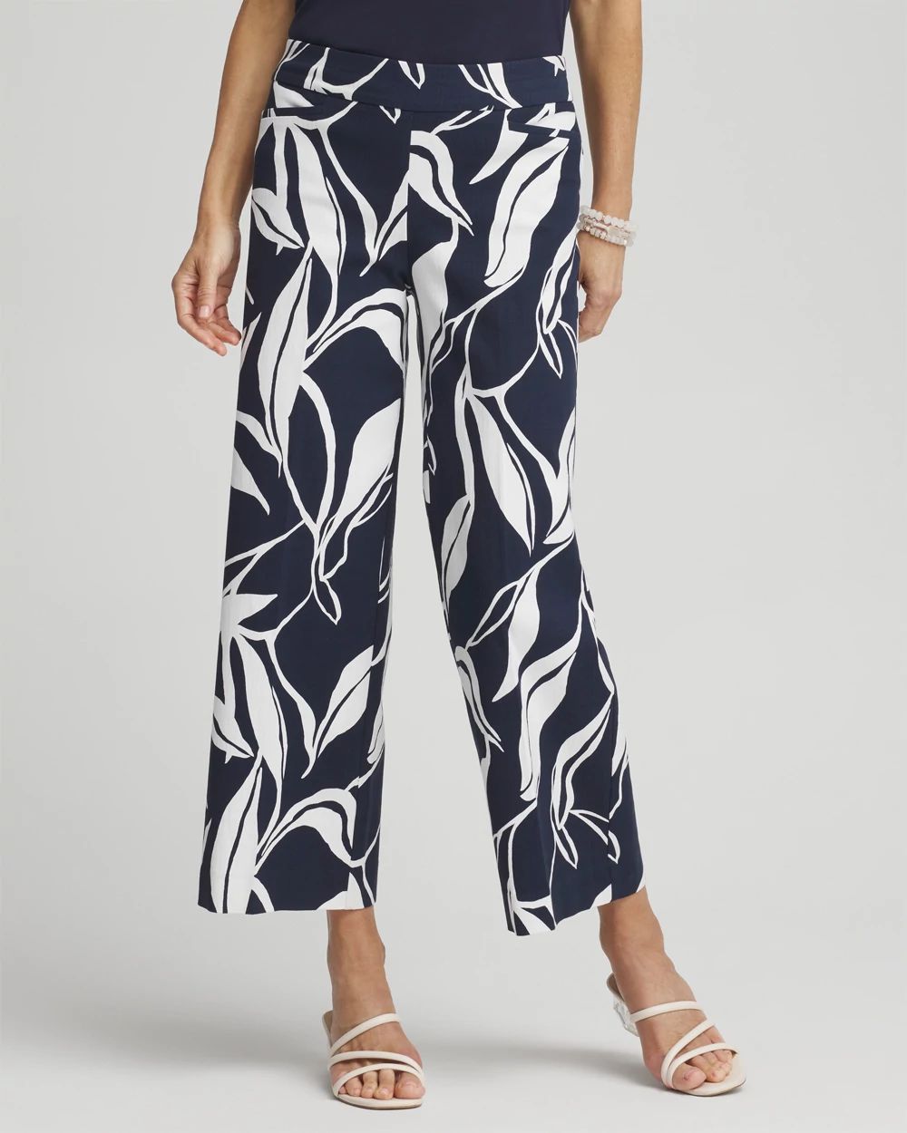 Brigitte Swirl Wide Leg Cropped Pants