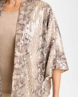Travelers™ Collection Chiffon Animal Print Kimono click to view larger image.