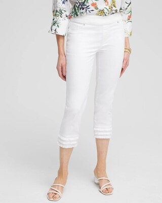 No Stain 21" Triple Fray Pull-on Capris