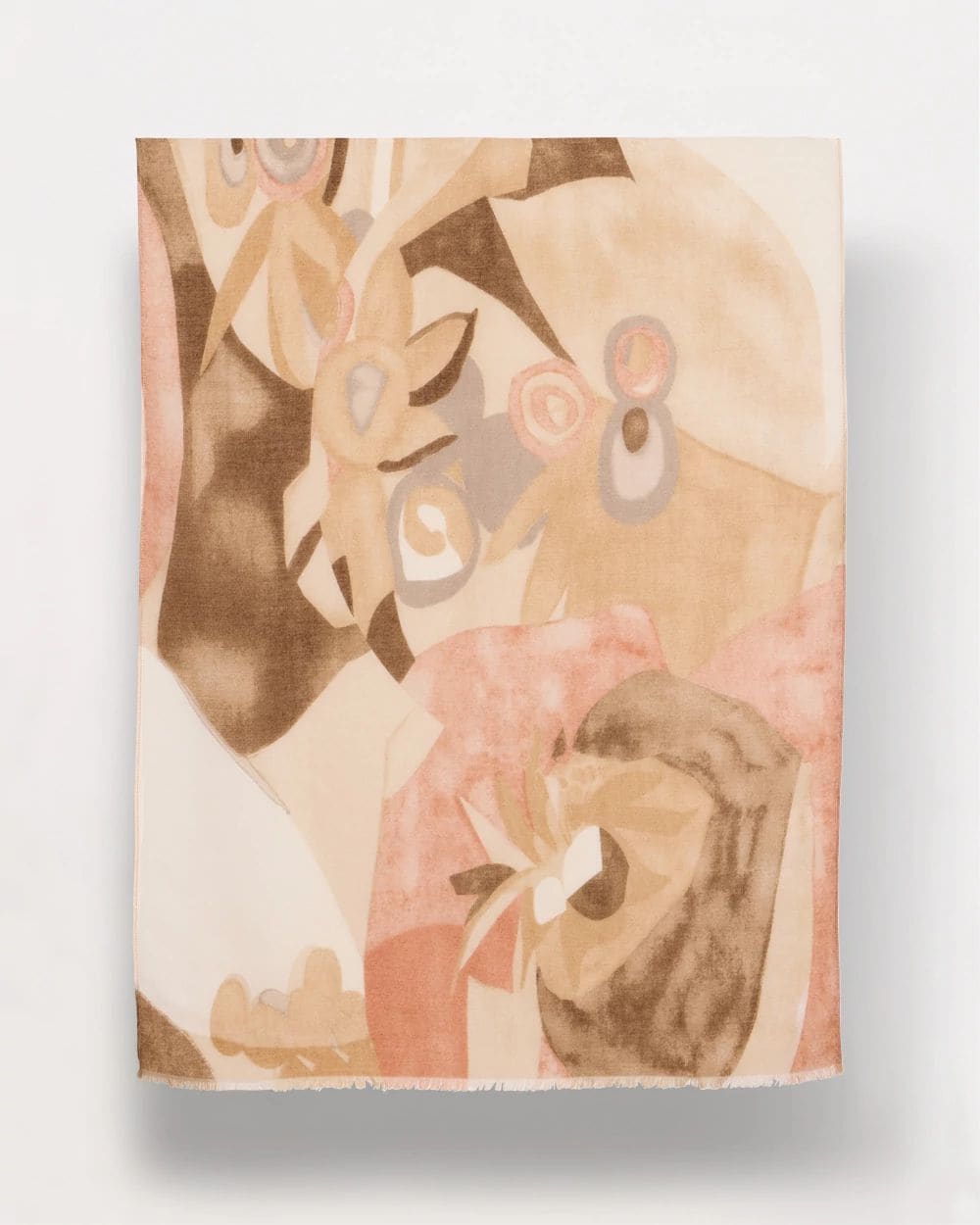 Neutral Floral Oblong Scarf click to view larger image.