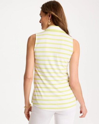 Striped Lime Collared Tunic Tank click to view larger image.