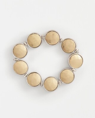 Reversible Mixed Metal Stretch Bracelet