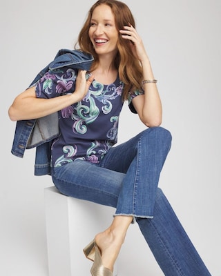 Tulip Sleeve Pima Tee click to view larger image.