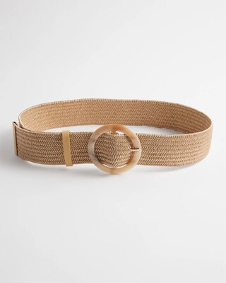 Raffia Shimmer Stretch Belt