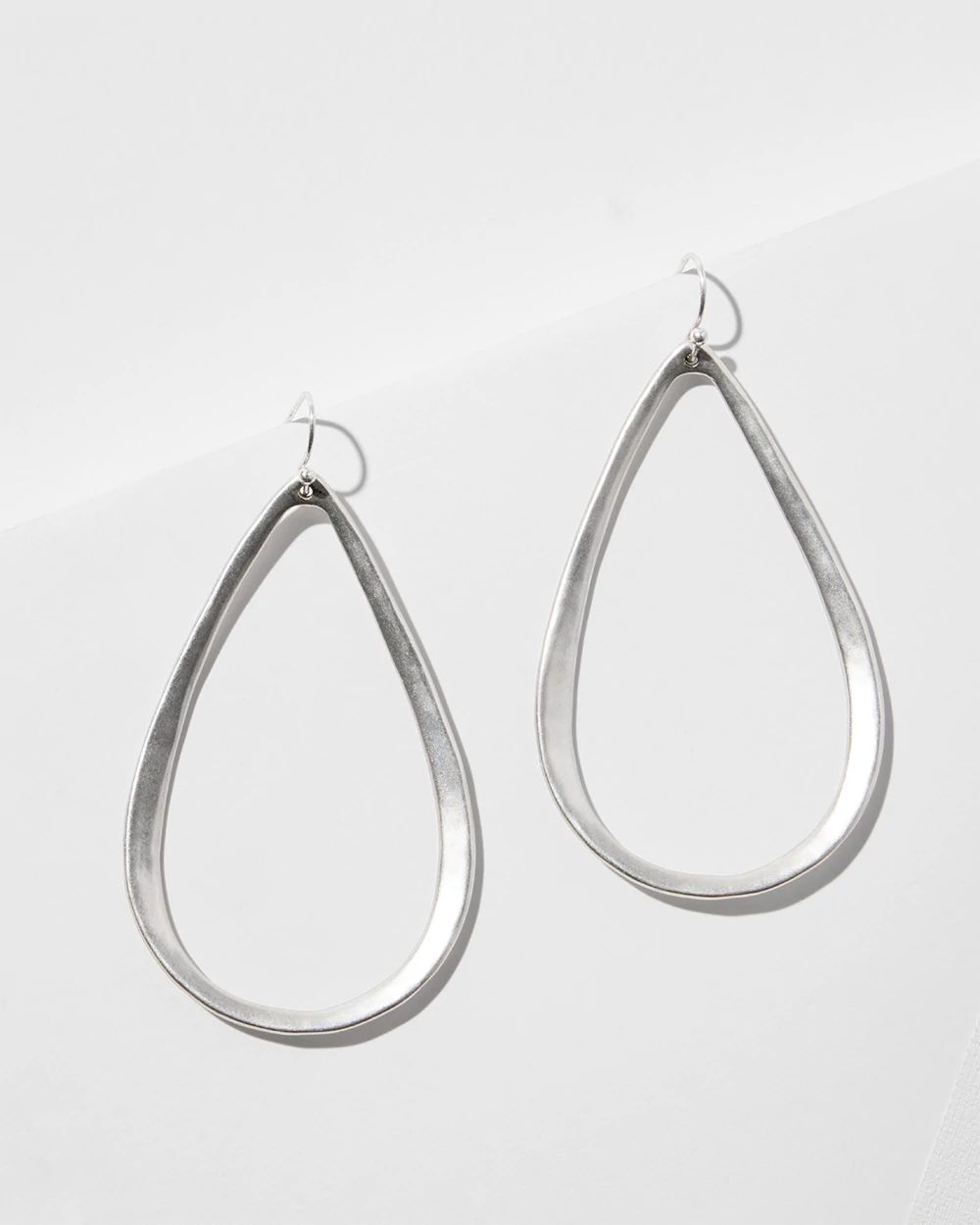 Silver Tone Hoop Earrings