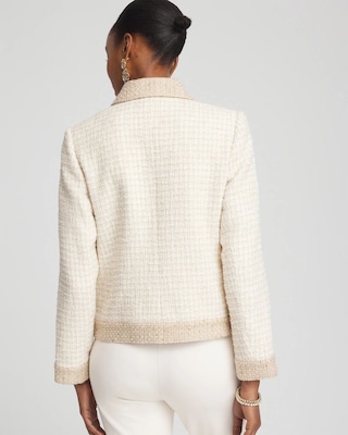 Tonal Neutral Tweed Jacket click to view larger image.