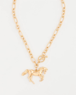 Horse Pendant Toggle Necklace click to view larger image.