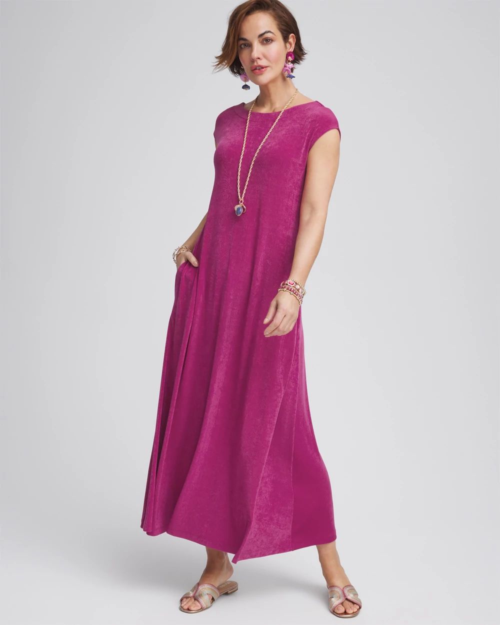 Travelers™ V-Back Maxi Dress
