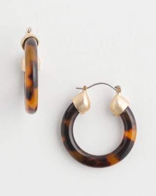 Tortoise Hoop Earrings