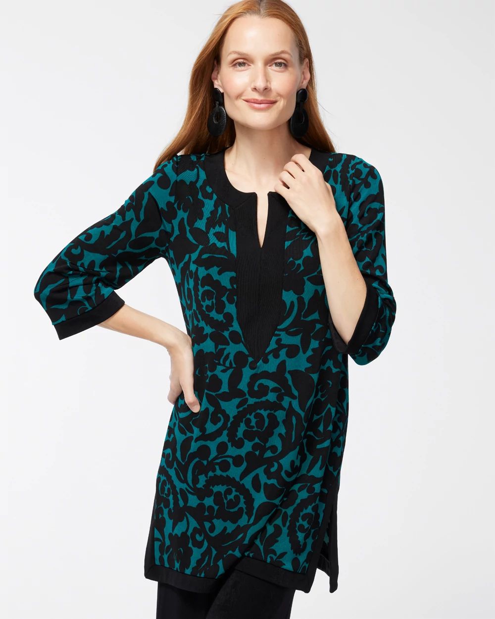 Travelers Foliage Long Sleeve Kurta