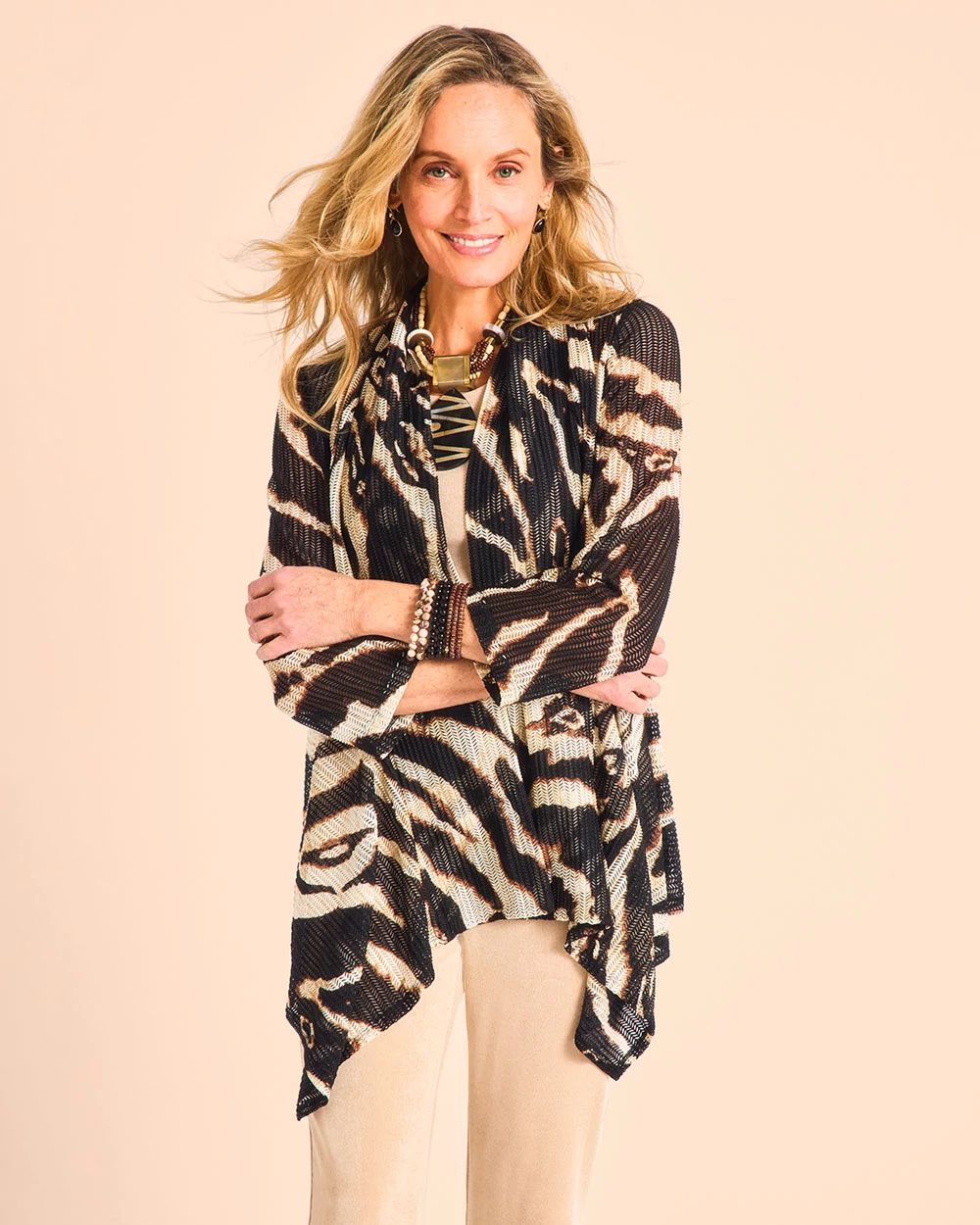 Travelers™ Safari Wheat Mesh Cardigan
