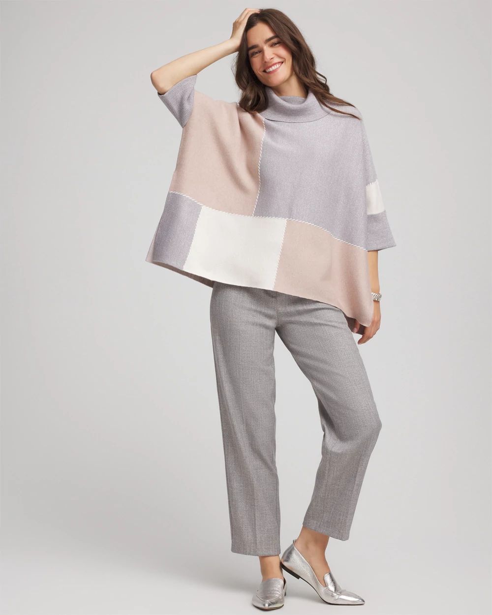 Quilted Chic Cowlneck Poncho