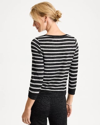 Zenergy® Striped Twist-Front Top click to view larger image.