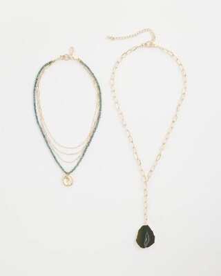 Green Stone Convertible Pendant
