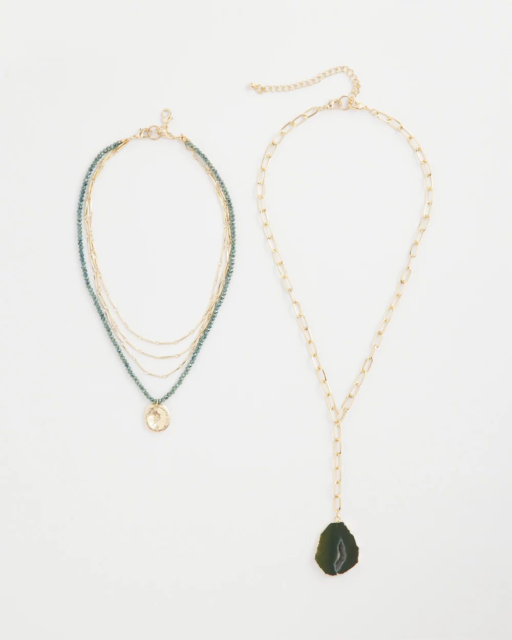 Green Stone Convertible Pendant