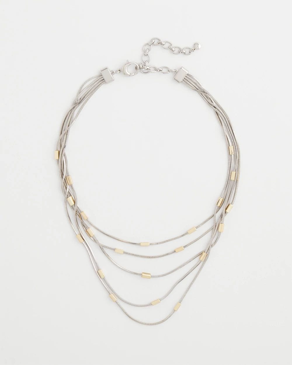 Mixed Metal Multi-Strand Necklace