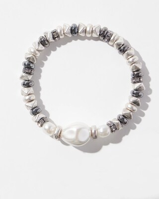 Faux Pearl Hero Stretch Bracelet