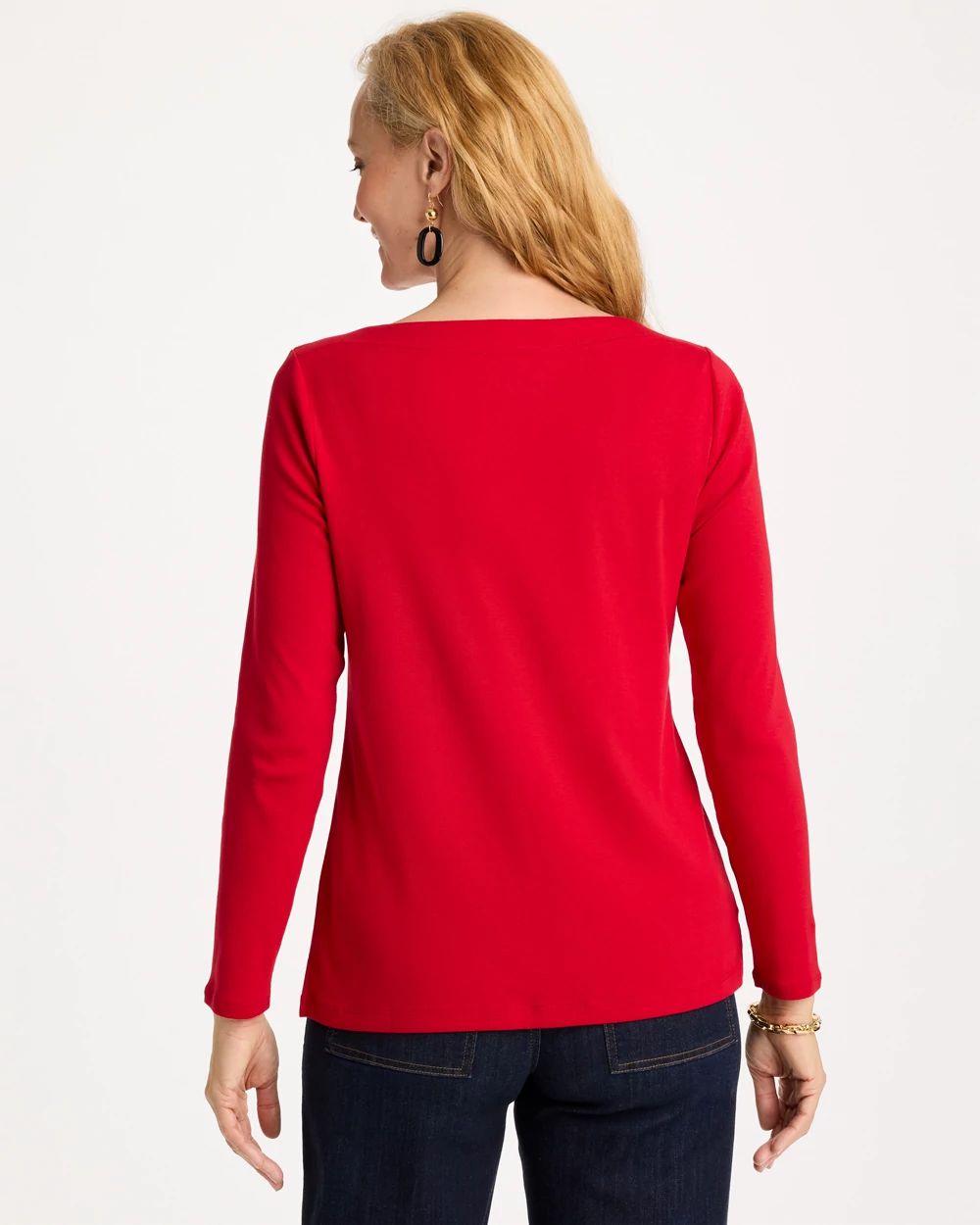 Pima Cotton Boatneck Tee click to view larger image.