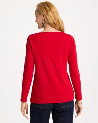 Pima Cotton Boatneck Tee click to view larger image.