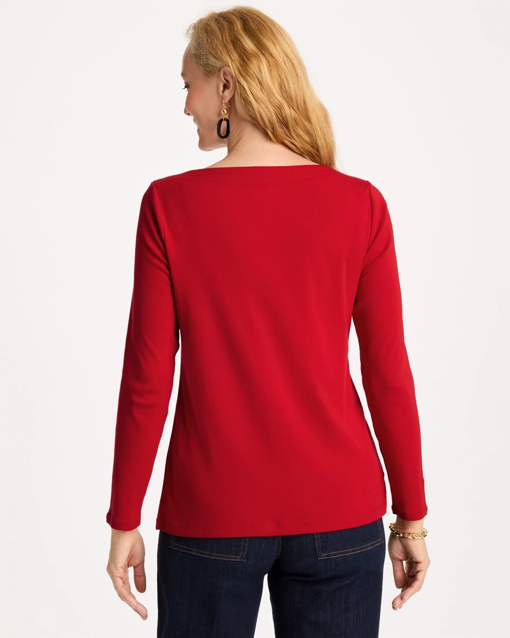 Pima Cotton Boatneck Tee click to view larger image.