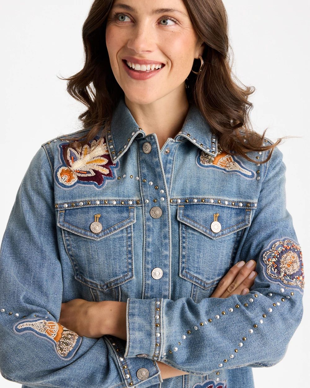 Embellished Denim Jacket click to view larger image.