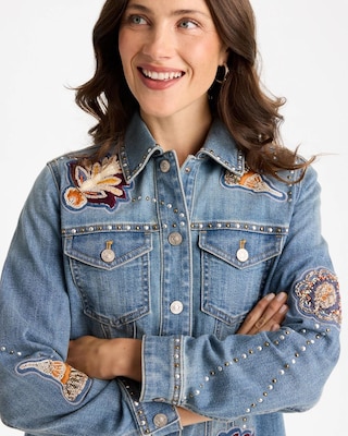 Embellished Denim Jacket click to view larger image.