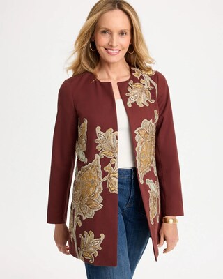 Embroidered Long Sleeve Jacket