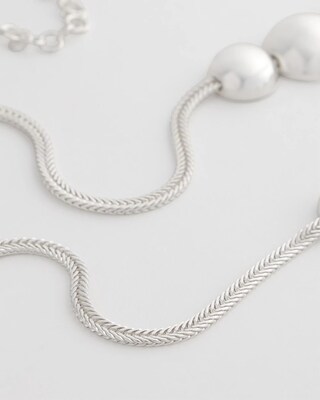 Silver Bib Necklace click to view larger image.