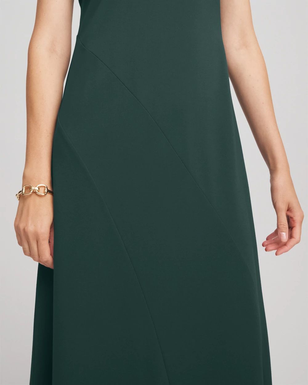 Dolman-Sleeve Ponte  Maxi Dress
