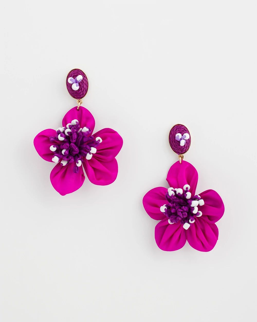 No Droop® Silk Flower Earrings
