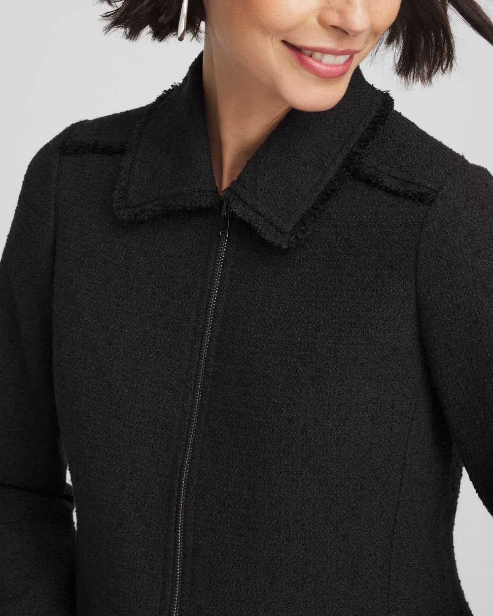 Bouclé Peplum Jacket