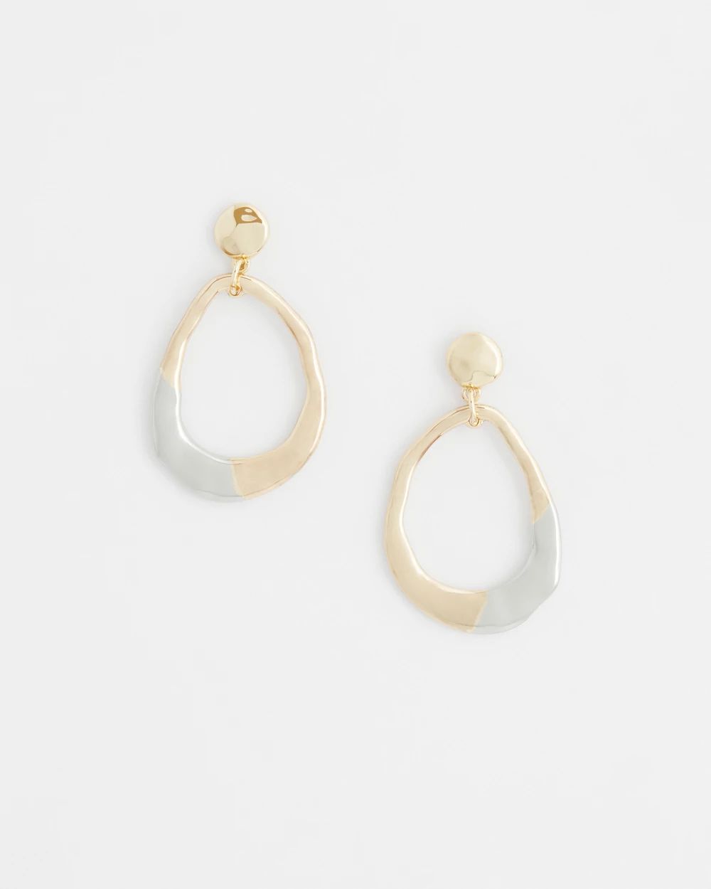 Mixed Metal Drop Hoops