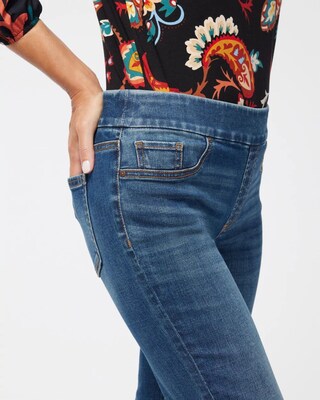 Denim Slim Pull-On Boot-Cut Jeggings click to view larger image.