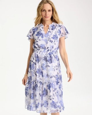 Floral Smocked Waist Dress