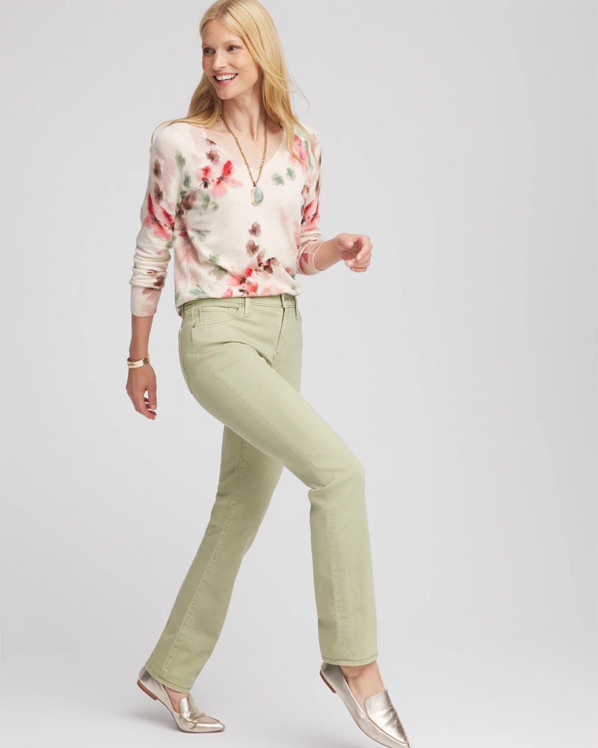 Chico's Girlfriend Jeans In Sage Meadow