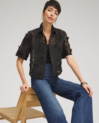 Lace Applique Shirt