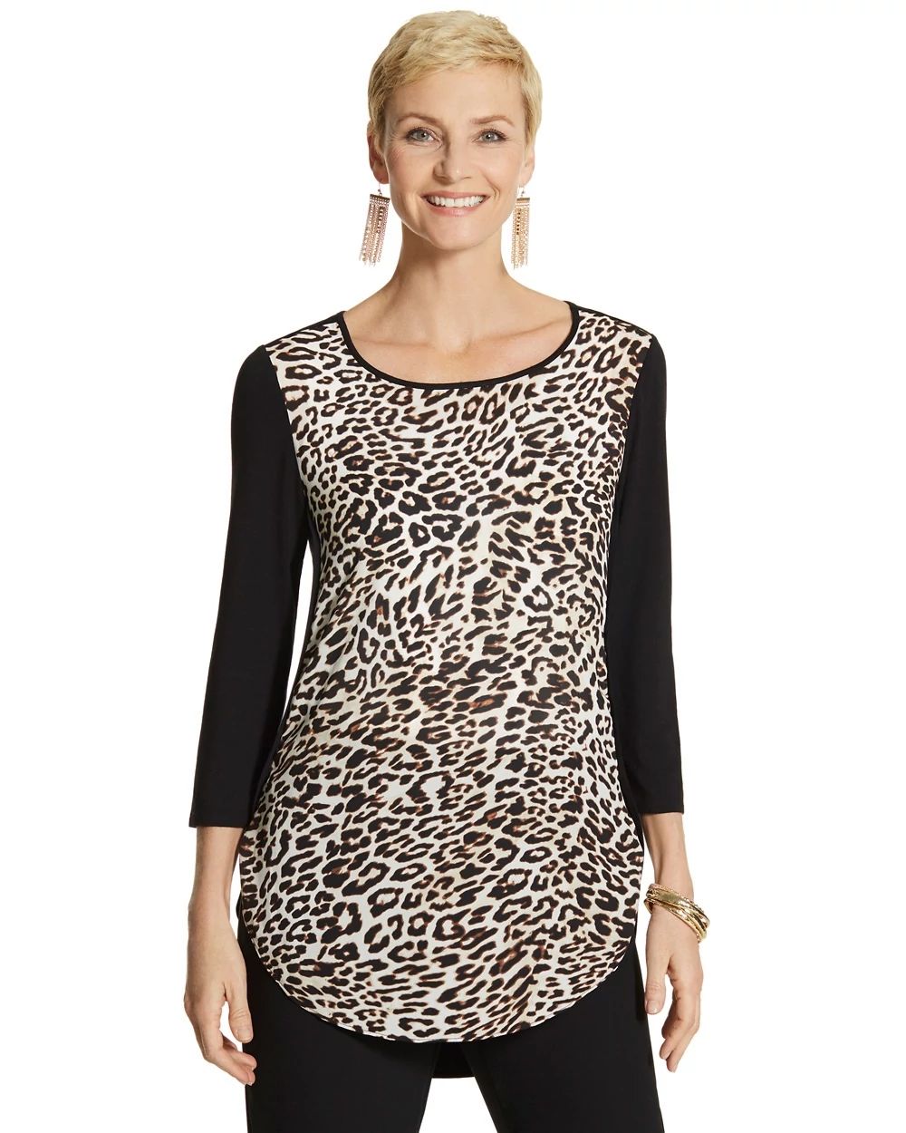 Lovely Leopard Envelope Hem Top